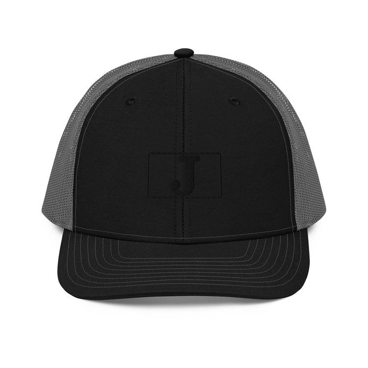 J - Embroidery - Boxed In - Trucker Cap