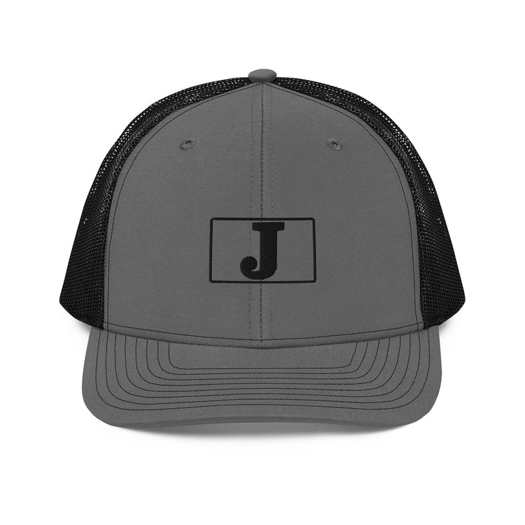 J - Embroidery - Boxed In - Trucker Cap