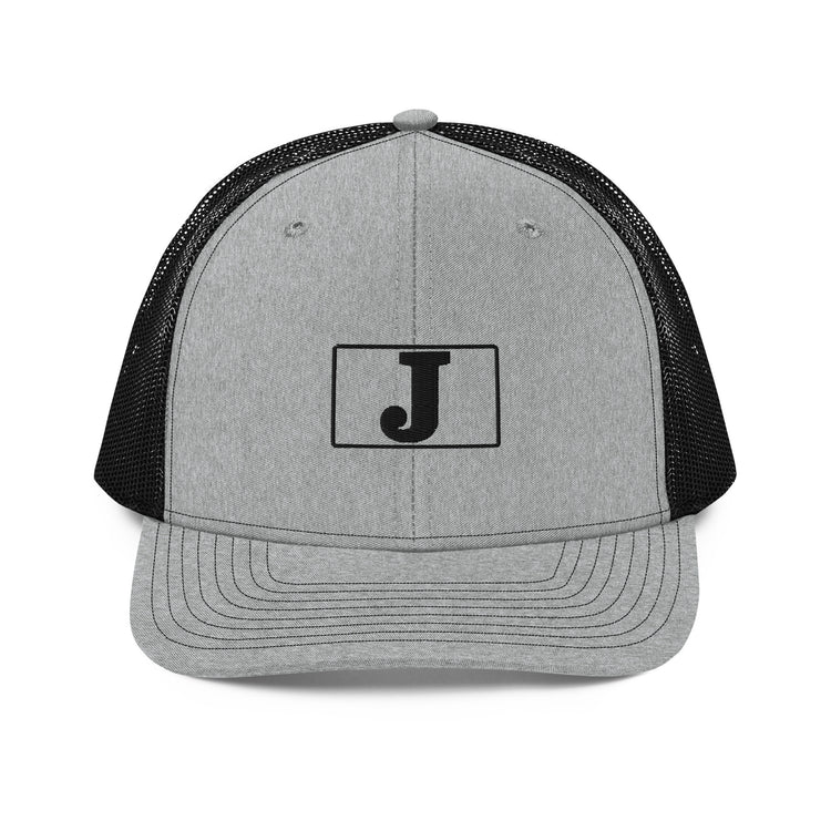 J - Embroidery - Boxed In - Trucker Cap