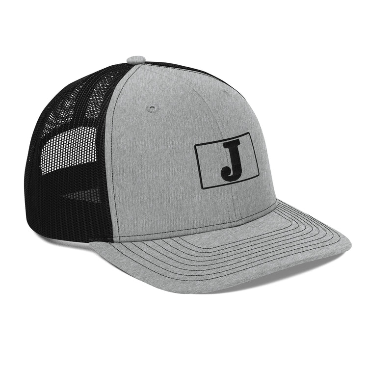 J - Embroidery - Boxed In - Trucker Cap