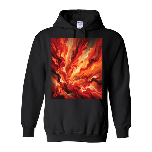 Sunset Blaze Abstract - Hooded Sweatshirt