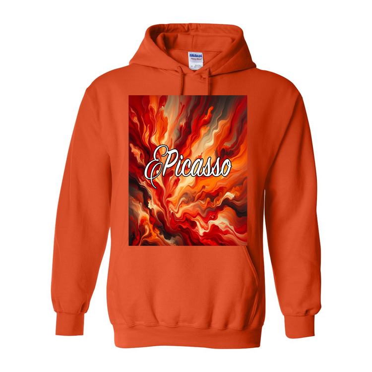 Sunset Blaze Abstract - EP Hooded Sweatshirt