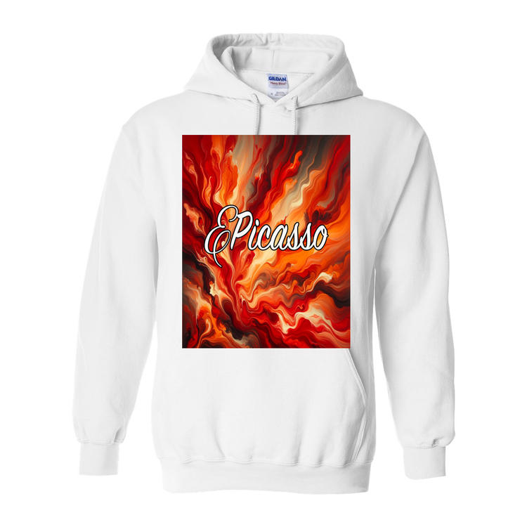 Sunset Blaze Abstract - EP Hooded Sweatshirt