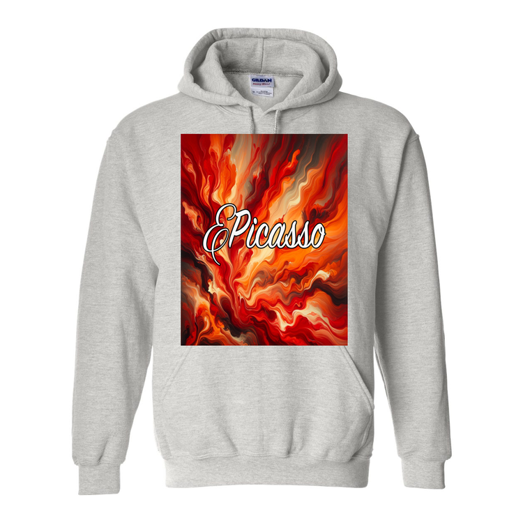 Sunset Blaze Abstract - EP Hooded Sweatshirt