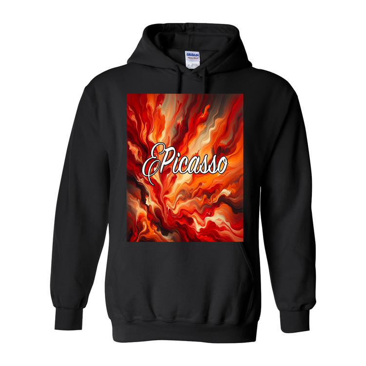 Sunset Blaze Abstract - EP Hooded Sweatshirt