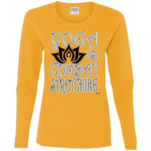 Womens - YOGA is Combat Stretching - Women's LS Tee