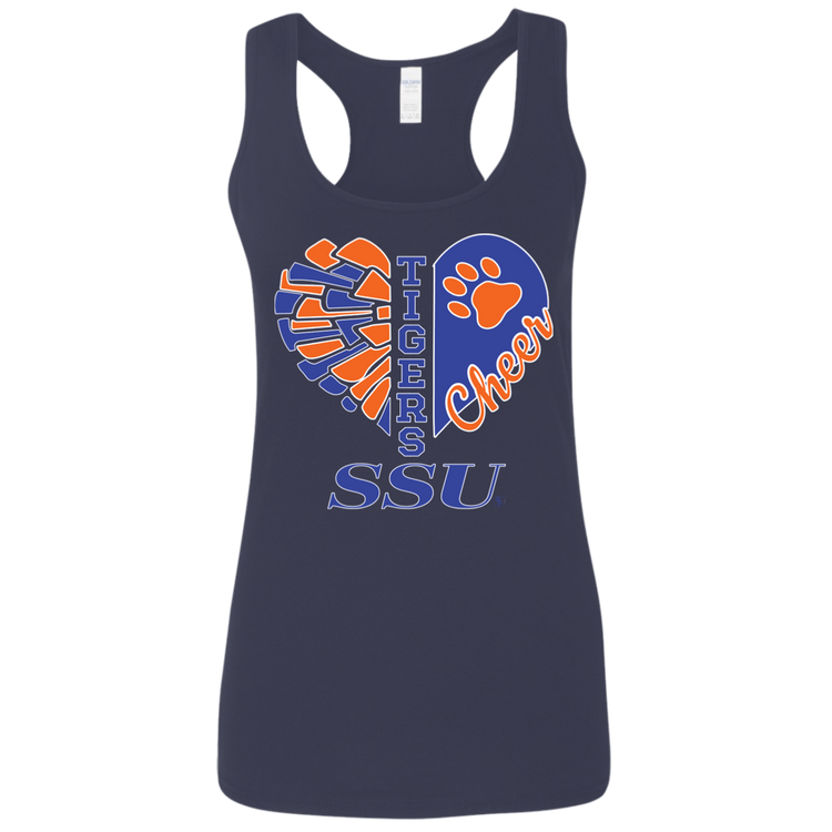 SSU - Tigers Cheer - Women's Softstyle Racerback Tank