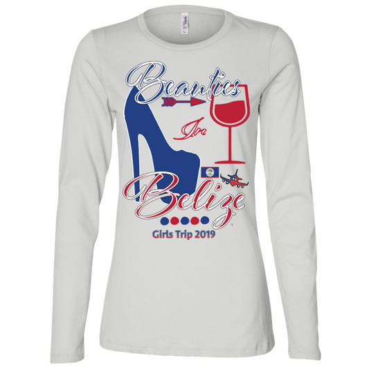 Beauties In Belize - Fitted Women's LS Missy Fit T-Shirt