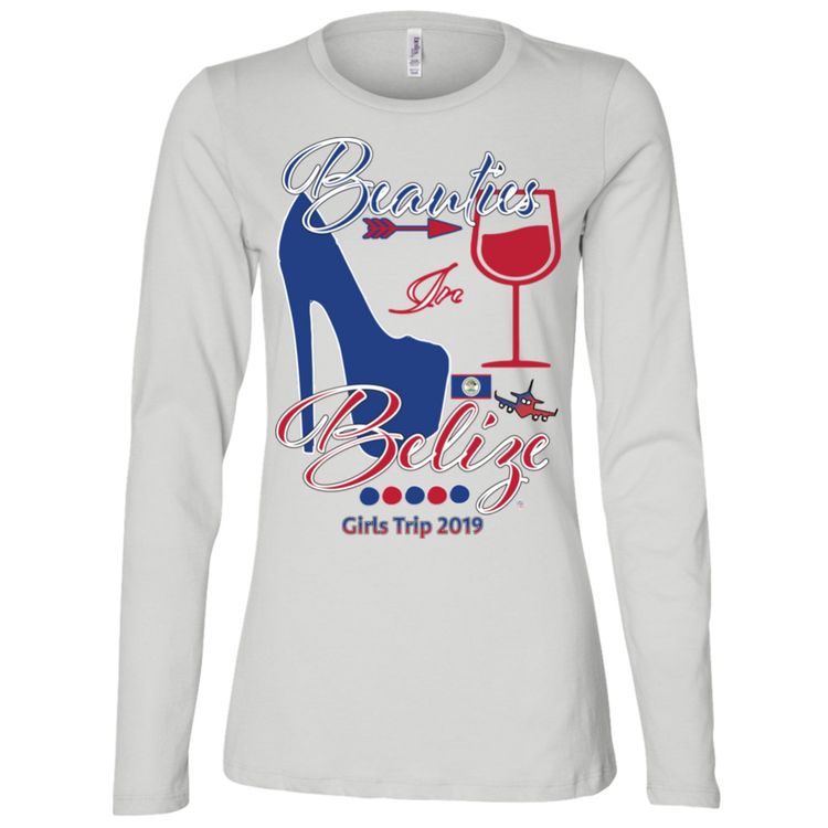 Beauties In Belize - Fitted Women's LS Missy Fit T-Shirt