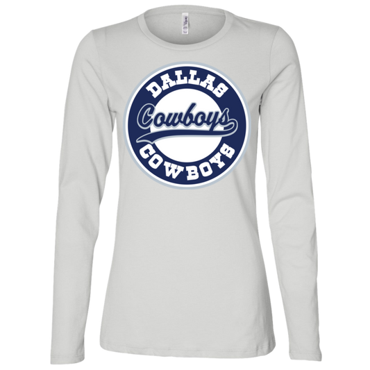 Dallas Cowboys Circle Tee - Fashion Fitted Women's Jersey LS Missy Fit