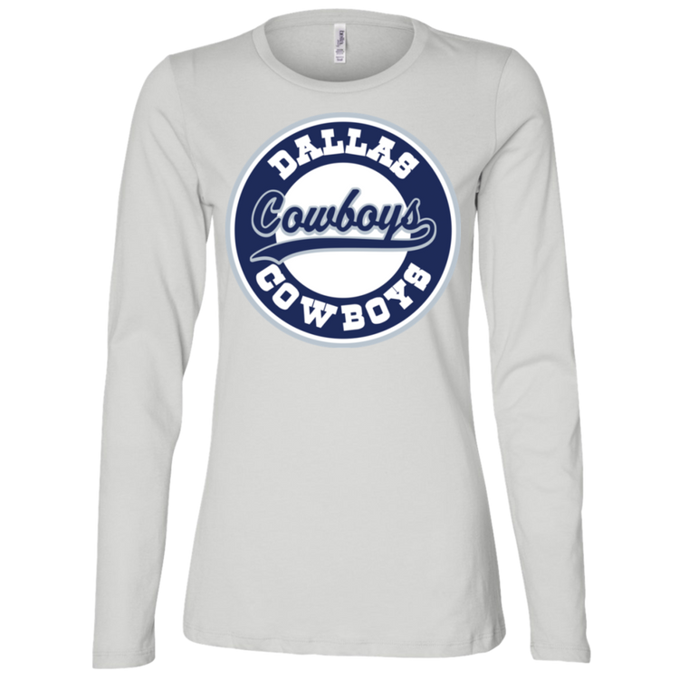 Dallas Cowboys Circle Tee - Fashion Fitted Women's Jersey LS Missy Fit