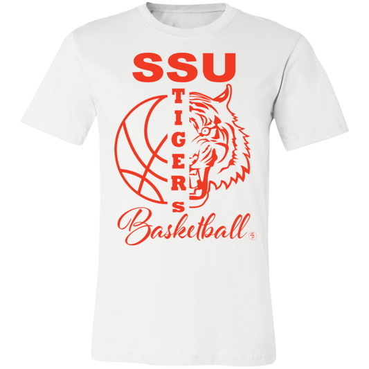 SSU - Tigers Basketball - Orange - Fashion Fitted Short-Sleeve T-Shirt