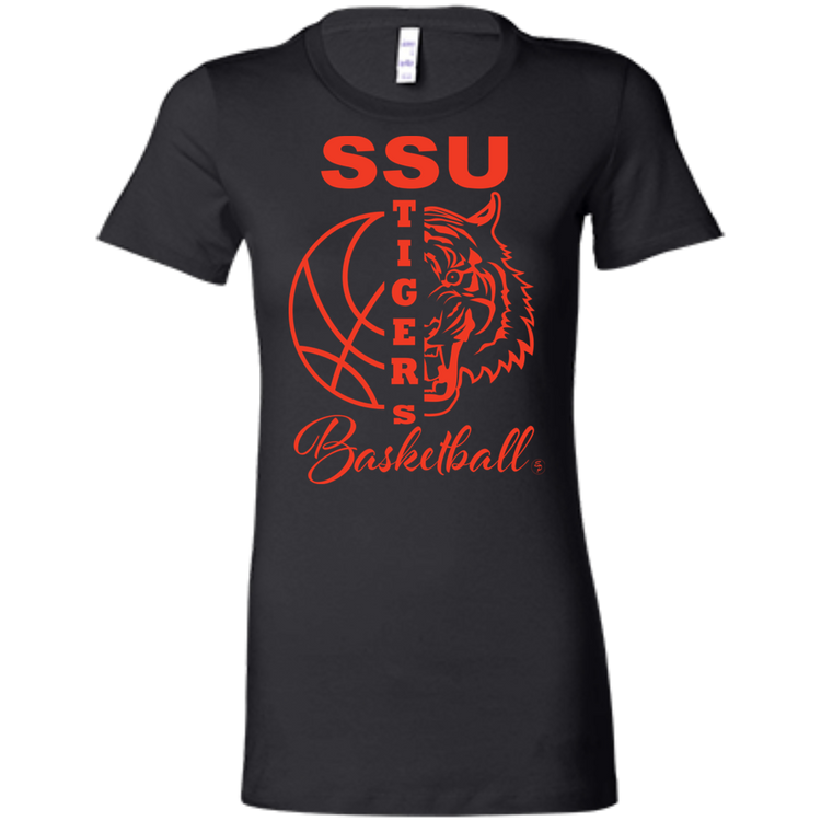 SSU - Tigers Basketball - Orange - Fashion Fitted Women's Favorite T-Shirt