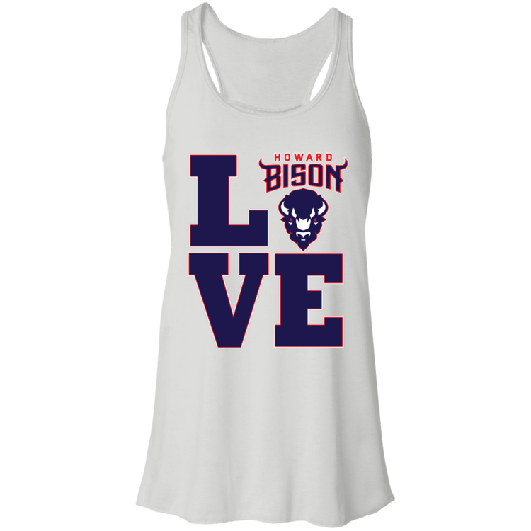 Howard BISONS - Love - Fashion Fitted Women's Flowy Racerback Tank