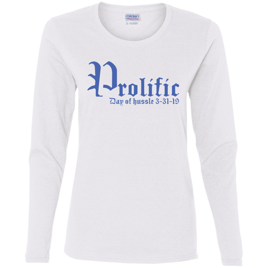 Prolific - Day of Hussle - Blue - Women's LS Tee