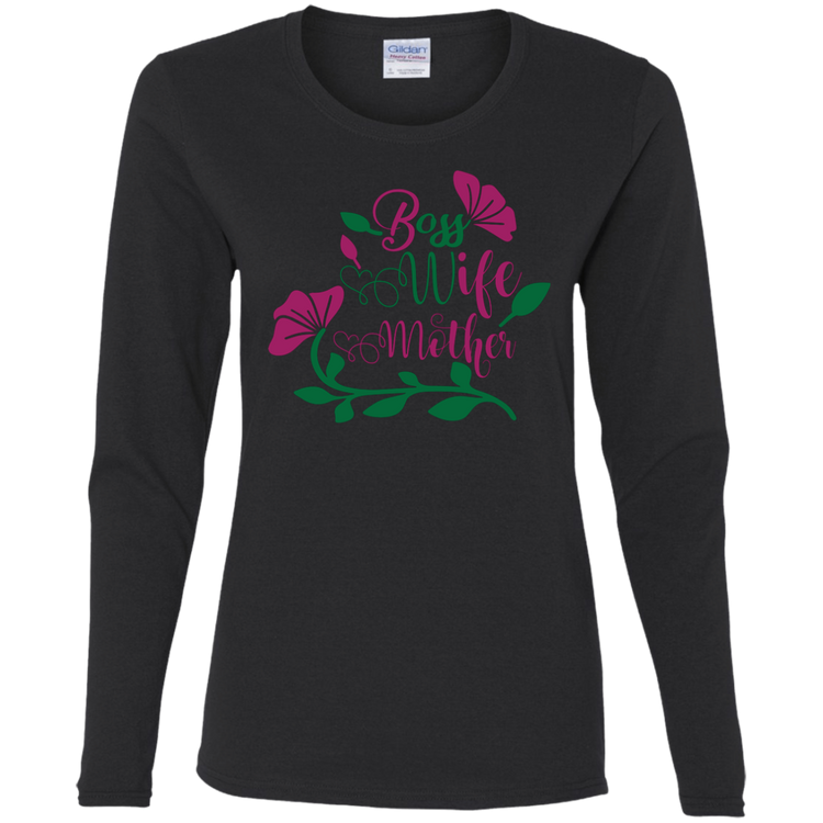 Boss-Wife-Mother - v2 - Women's LS Tee