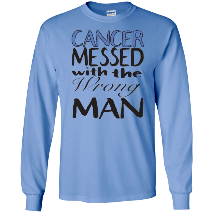 Prostate Cancer Wrong Man - Men's LS Tee