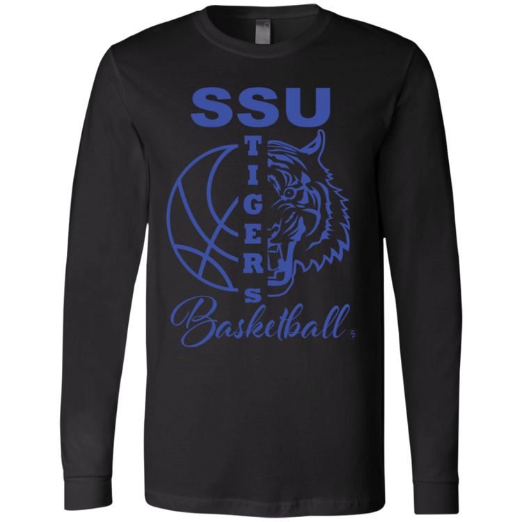 SSU - Tigers Basketball - Blue - Fashion Fitted Men's Jersey T-Shirt