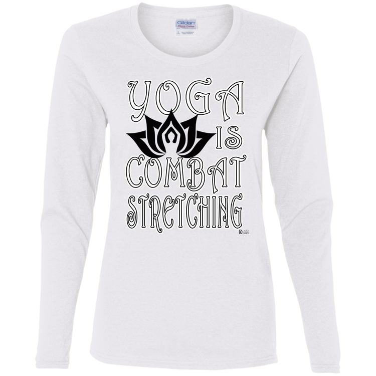 Womens - YOGA is Combat Stretching - Women's LS Tee