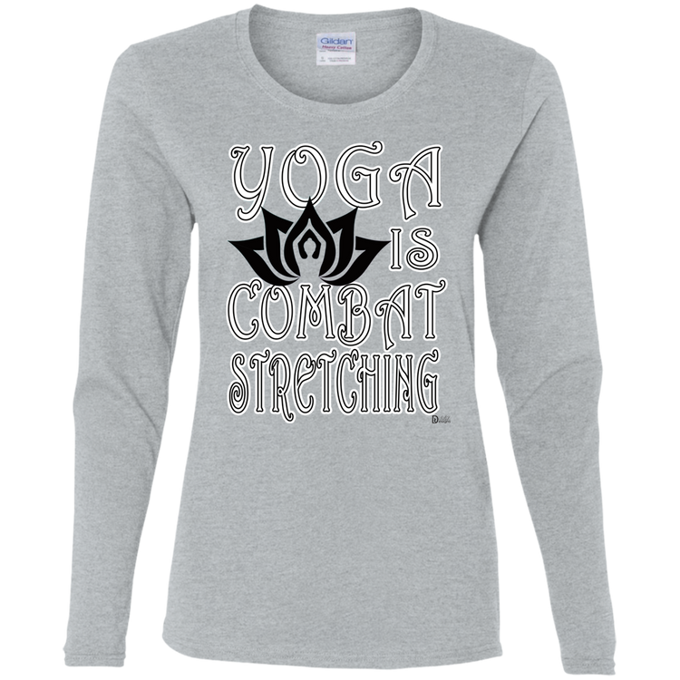 Womens - YOGA is Combat Stretching - Women's LS Tee