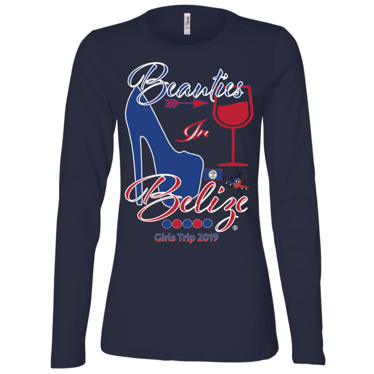 Beauties In Belize - Fitted Women's LS Missy Fit T-Shirt