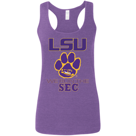 LSU - We Run The SEC - Women's Softstyle Racerback Tank