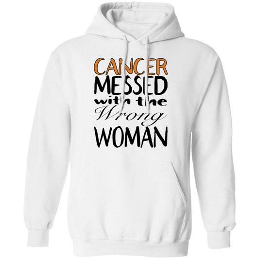 Leukemia Cancer Messed With The Wrong Woman - Unisex Pullover Hoodie