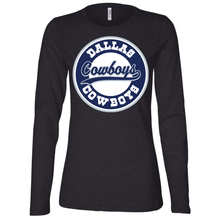 Dallas Cowboys Circle Tee - Fashion Fitted Women's Jersey LS Missy Fit