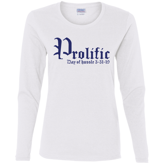 Prolific - Day of Hussle - Navy - Women's LS Tee