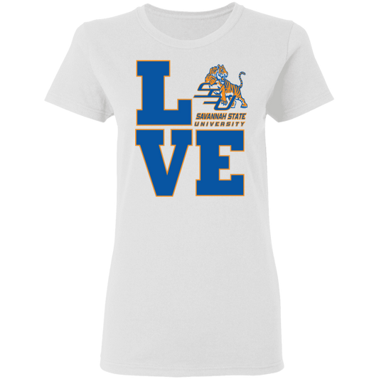 Savannah State - LOVE - Women's 5.3 oz. Tee