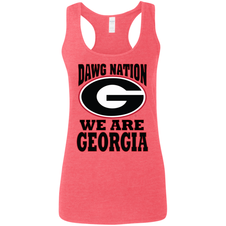 UGA - Dawg Nation - Women's Softstyle Racerback Tank