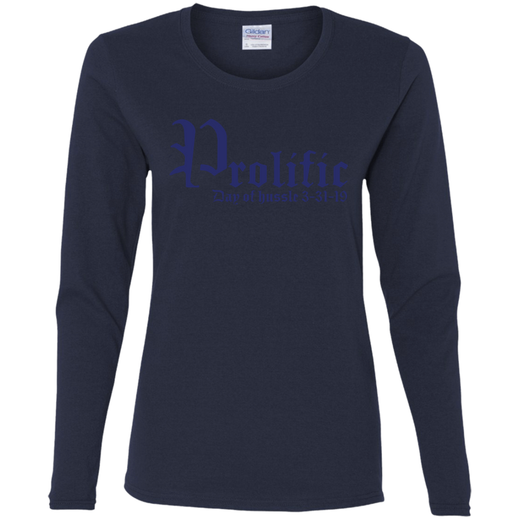 Prolific - Day of Hussle - Navy - Women's LS Tee