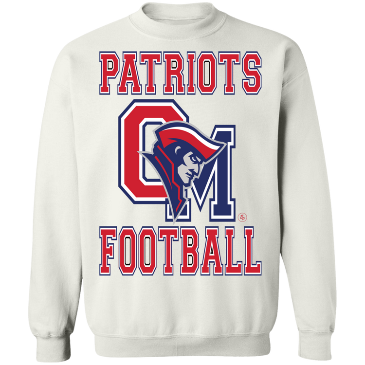 OM Patriots Football - Crewneck Pullover Sweatshirt