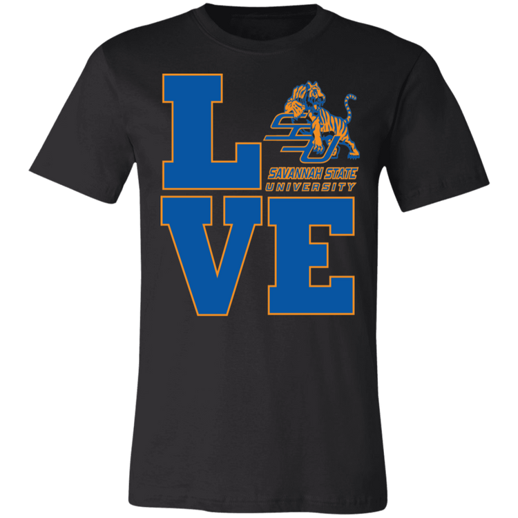 Savannah State - LOVE - Fashion Fitted Short-Sleeve T-Shirt