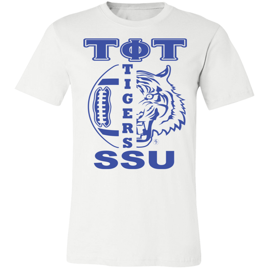 SSU - Tigers Football - Blue - Fashion Fitted Short-Sleeve T-Shirt