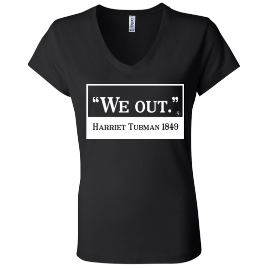 Tubman - We Out - White - Fashion Fitted Women's V-Neck T-Shirt