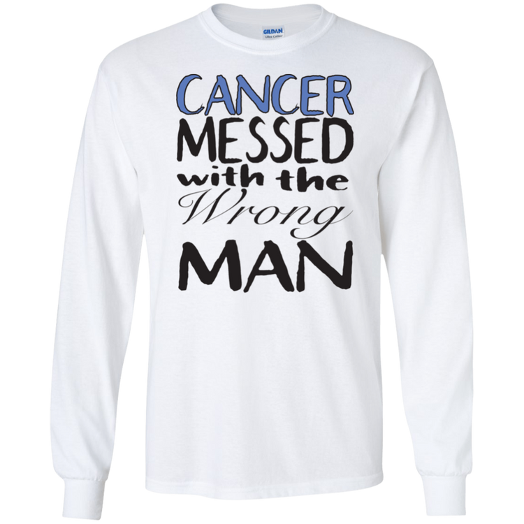 Prostate Cancer Wrong Man - Men's LS Tee