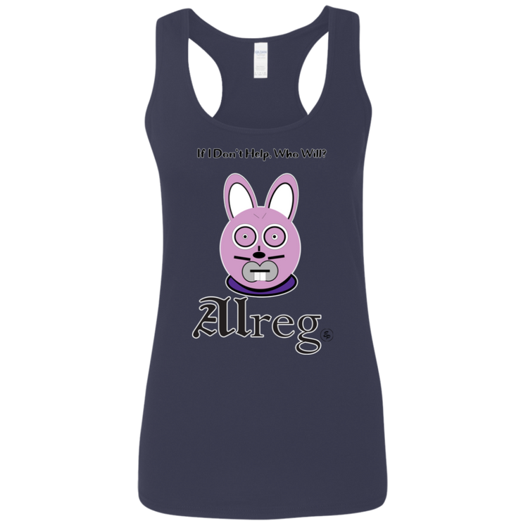 Alreg Adventures - Alreg Rabbit - If I dont help who will - Women's Softstyle Racerback Tank