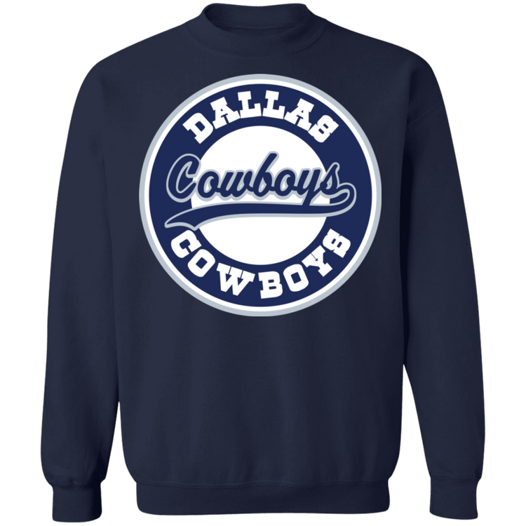 Dallas Cowboys Circle Tee - Crewneck Pullover Sweatshirt  8 oz.