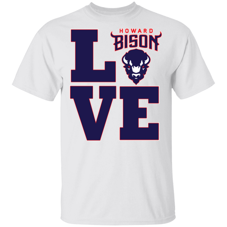 Howard BISONS - Love -  Unisex  5.3 oz. T-Shirt