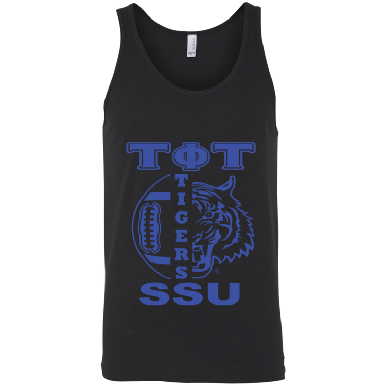 SSU - Tigers Football - Blue - Fashion Fitted Unisex Tank