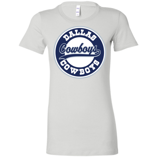 Dallas Cowboys Circle Tee - Fashion Fitted Women's Favorite T-Shirt