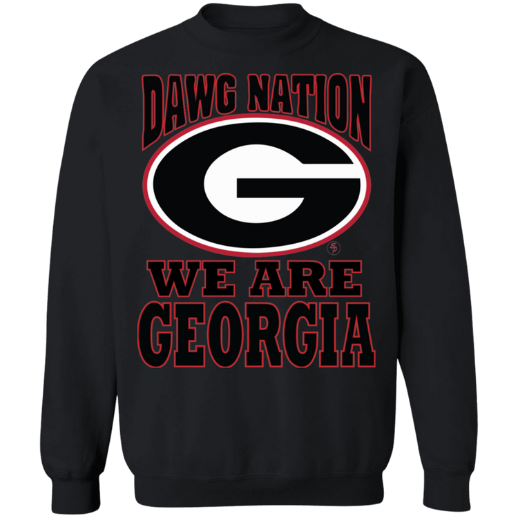 UGA - Dawg Nation - Crewneck Pullover Sweatshirt  8 oz.