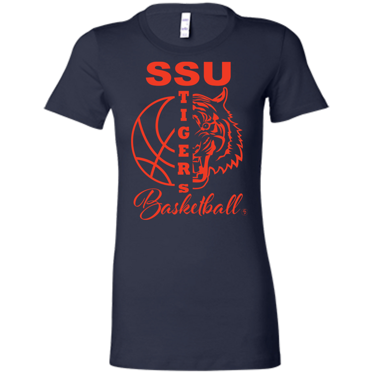 SSU - Tigers Basketball - Orange - Fashion Fitted Women's Favorite T-Shirt