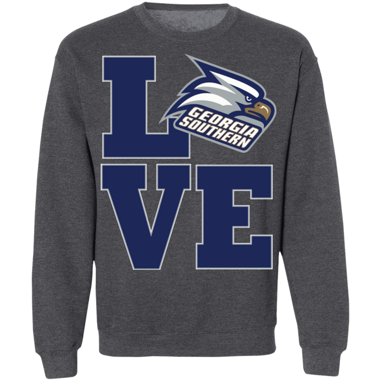 GA Southern - Alumni LOVE - Crewneck Pullover Sweatshirt  8 oz.