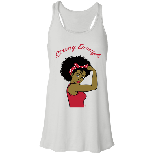 Strong Woman - Fashion Fitted Women's Flowy Racerback Tank