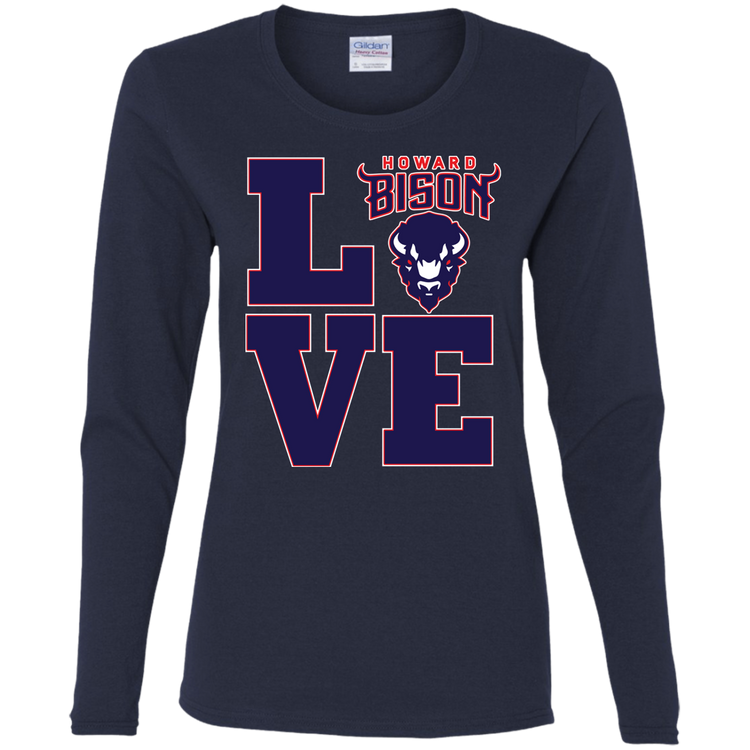 Howard BISONS - Love - Women's LS Tee