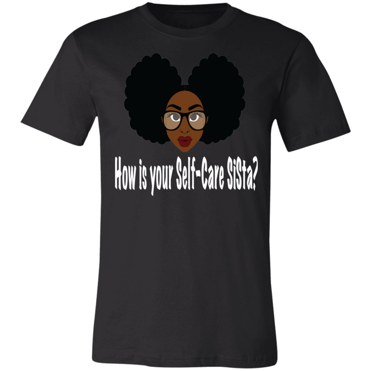 How is your Self-Care SISta - White - Fashion Fitted Short-Sleeve T-Shirt