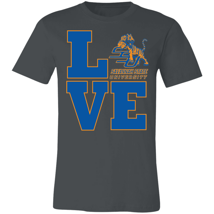 Savannah State - LOVE - Fashion Fitted Short-Sleeve T-Shirt