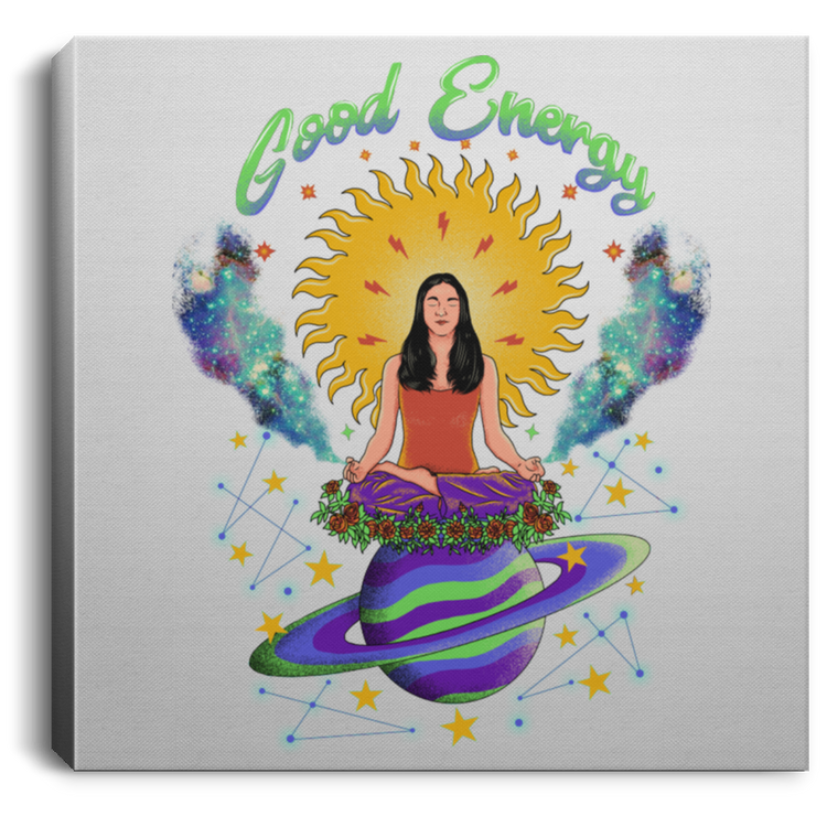 Good Energy - Square Canvas .75in Frame